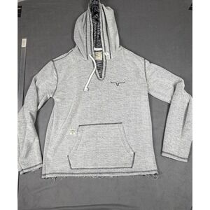 Kimes Ranch Hoodie Mens Medium M Gray Pullover Western Athletic Sweatshirt